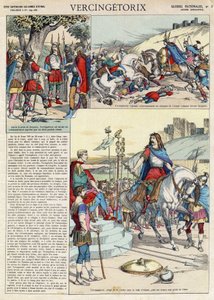 Reprezentacja Wercyngetoryksa (ok. 80-ok. 46 pne) wojownika i galijskiego przywódcy plemienia Arwernów wybranego przez swój lud do prowadzenia wojny z Rzymianami” (Portret Wercyngetoryksa (82 pne-46 pne) wodza plemienia Arwernów, wybrany przez jego lud do  autorstwa French School