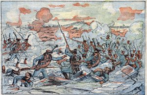 Reprezentacja Bitwy pod Austerlitz, czyli Bitwy Trzech Cesarzy, z dnia 02.12.1805. autorstwa French School