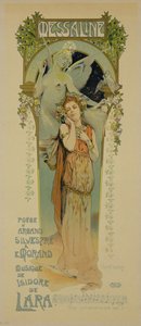 Reprodukcja plakatu reklamującego operę Messaline, Casino de Monte Carlo, 1898