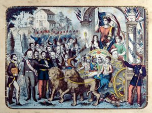 Republikańska alegoria świętująca francuską konstytucję z 1876 r autorstwa French School