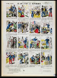 Propaganda republikańska wspierająca powstanie III Republiki, ok. 1881 r. (patrz także 162979 i 162980) autorstwa French School