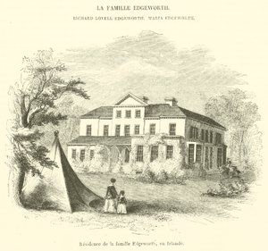 Rezydencja rodziny Edgeworth, Irlandia (grafika) autorstwa French School