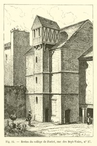 Pozostałości kolegium w Fortecie, rue des Sept-Voies, nr 27 autorstwa French School