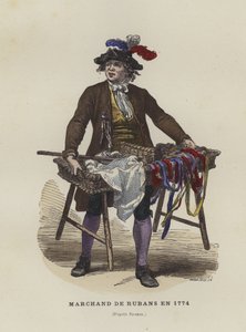 Sprzedawca wstążek, 1774 autorstwa French School