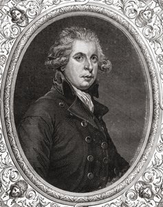 Richard Brinsley Sheridan, z „Histoire de la Revolution Francaise” Louisa Blanca (1811-82) autorstwa French School