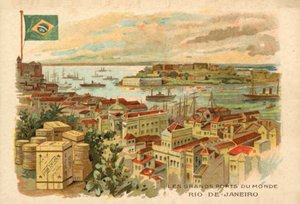 Rio de Janeiro, Brazylia (chromolitho) autorstwa French School