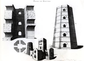 Rzymska latarnia morska i kościół St. Mary-in-Castro w Dover, Kent, Anglia autorstwa French School