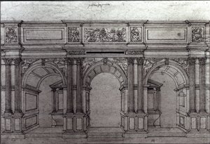 Ekran lekarski kościoła Saint-Germain-lAuxerrois projekt Pierre Lescot (1515-78) autorstwa French School