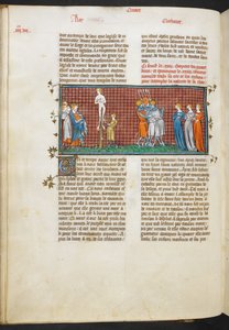 Royal MS 16 G. VI, Śmierć Romhildy, córki Romhildy ratujące ich honor (Księga 4, 24), z Les Grandes Chroniques de France autorstwa French School