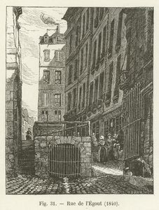 Ulica Kanalizacyjna, 1840 autorstwa French School