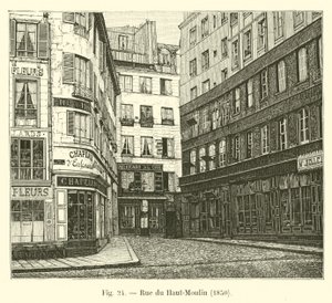 Górna ulica Moulin, 1850 autorstwa French School