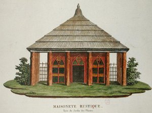 Rustykalny dom w Jardin des Plantes, Paryż autorstwa French School
