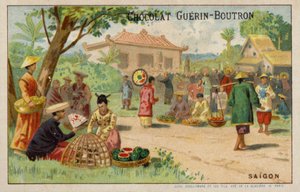 Sajgon (chromolitho) autorstwa French School