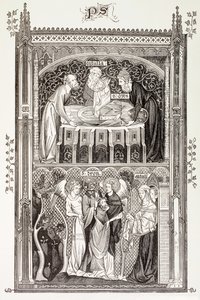 Saint Denis, z książki „Życie wojskowe i religijne w średniowieczu” Paula Lacroix, opublikowane w Londynie ok. 1880 r. autorstwa French School