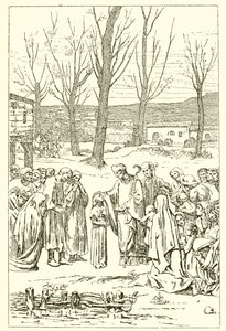 Saint Germain i Genevieve autorstwa French School