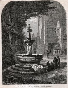 Św. Jan od Palca. (grafika, ok. 1850) autorstwa French School