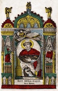 Św. Tomasz z Akwinu (1228 - 1274). Wizerunek Epinal, pierwsza połowa XIX wieku autorstwa French School