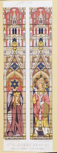 Św. Waleria, dziewica i męczennica z Limoges (III w.) Fac simile odtwarzające witraże Cathedrale de Limoges. autorstwa French School