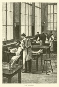 Pomieszczenie do sekcjonowania (grawerowania) autorstwa French School
