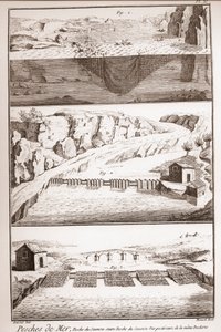 Techniki połowu łososia - Encyklopedia lub Słownik Nauk, Sztuki i Zawodów Denisa Diderota (1713-1784) i Jeana d