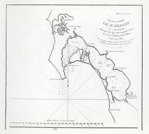 Zatoka San Diego w Kalifornii, z trasy La Perouse autorstwa French School