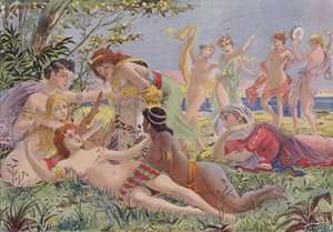 Sapho a Lesbos autorstwa French School