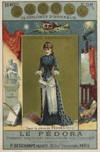 Sarah Bernhardt, francuska aktorka autorstwa French School