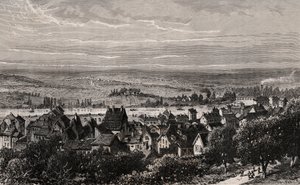 Sarreguemines - Moselle - grawer w „La France illustrée: geografia, historia, administracja statystyczna” autorstwa V.A. Malt-Browna. 1884 autorstwa French School