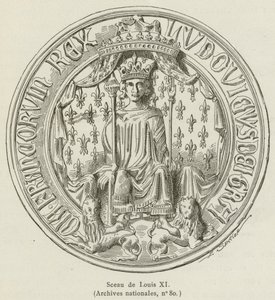 Pieczęć Ludwika XI (rycina) autorstwa French School