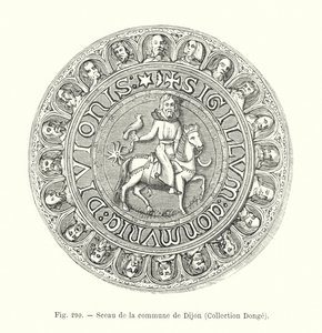 Pieczęć gminy Dijon, Collection Donge (rycina) autorstwa French School