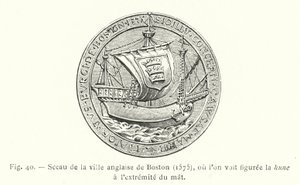 Pieczęć angielskiego miasta Bostonu autorstwa French School
