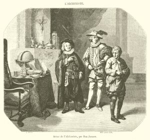 Scena z Alchemika (rycina) autorstwa French School