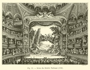 Scena du theatre National, 1789 autorstwa French School