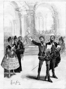 Scena z „Don Giovanniego” Wolfganga Amadeusza Mozarta (rycina) autorstwa French School