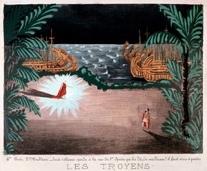 Scena z Les Troyens, autorstwa Hectora Berlioza, 1890 autorstwa French School