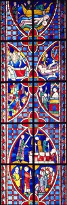 Scena z życia św. Wincentego, 1245-7 (witraże i malowane szkło) autorstwa French School