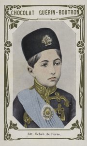 Schah de Perse (kolorowe zdjęcie) autorstwa French School