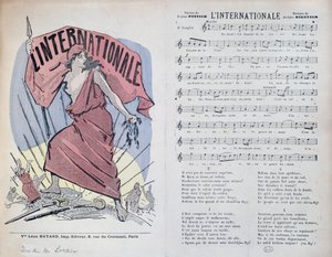 Karta nutowa do piosenki LInternationale, ok.1900 autorstwa French School