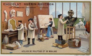 Warsztat rzeźbiarski i formierski (chromolitho) autorstwa French School