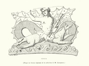 Scylla, antyczna grecka tablica z brązu (grawerowanie) autorstwa French School