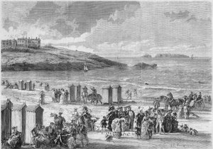 Kąpiel morska: ostatni kąpiący się na plaży Dinard, Ille et Vilaine (35) autorstwa French School