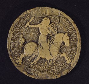 Pieczęć Ludwika I Anjou (1339-84), króla Sycylii, 1383 autorstwa French School
