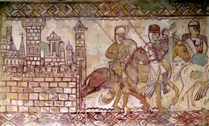 Druga Krucjata (1147-1149): początek wypraw krzyżowych. Fresk kaplicy Cressac autorstwa French School