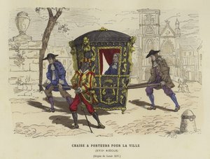 Krzesło sedan do użytku w mieście, panowanie Ludwika XIV we Francji, XVII wiek autorstwa French School