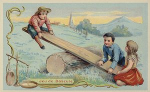 Huśtawka (chromolitho) autorstwa French School