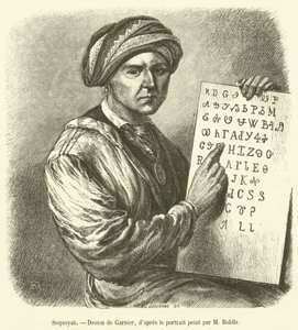 Sequoyah (grawerowanie) autorstwa French School