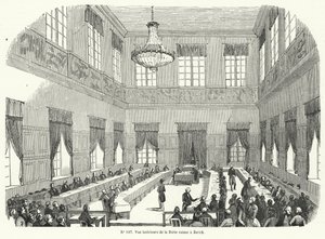 Sesja Tagatzung, Szwajcarskiego Sejmu Federalnego, w Zurychu (rycina) autorstwa French School