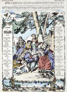 Nuty do piosenki „” Ronde de Guilleri”” - wizerunek Epinal autorstwa French School