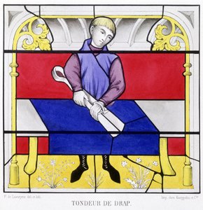 Arkusz blachy. Faksymile średniowiecza witrażu w „Histoire de la peinture sur verre” Ferdinanda de Lasteyrie autorstwa French School