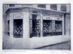Witryna sklepowa, płyta 4, ilustracja z Devantures de Boutiques autorstwa Louis-Pierre Sezille, Paryż, 1927 autorstwa French School